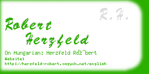 robert herzfeld business card